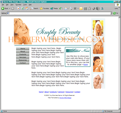 Beauty Website Template