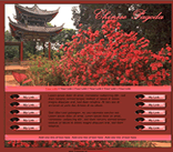 Chinese Pagoda Floral Web Template