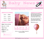 boy girl website template birth announcement