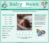 unisex baby website template birth announcement