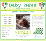 boy or girl baby website template birth announcement