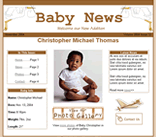 boy  baby website template birth announcement
