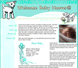baby girl or boy website template