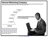 general internet business marketing man laptop computer web site template