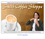 coffee latte web template