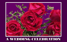 Free "Red Roses Purple" Wedding Invitation Template